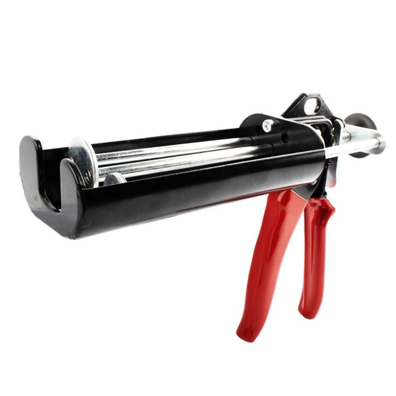 CJGQ Dual Epoxy Gun for 200 mL/6.75 fl oz (2:1 Mix Ratio) Double Cartridge Panel Bond 08115-08116 ï¼ˆScarlet & Blackï¼‰ - Image 1